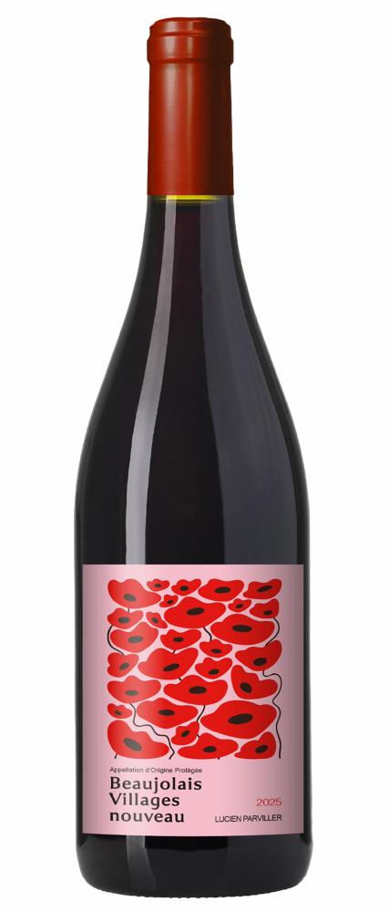 2025 Beaujolais Villages Nouveau Lucien Parviller wine bottle
