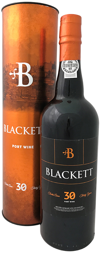Blackett 30 Year Old Tawny Port wine bottle
