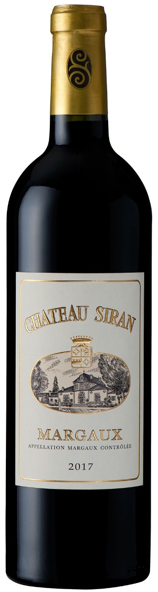 Chateau Siran Margaux 2017 i trækasse wine bottle