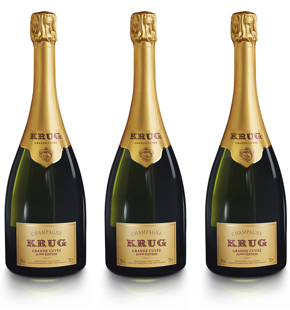 Krug Grande Cuvée Champagne 161ème Edition Tribute To Time  - 3 fl. wine bottle