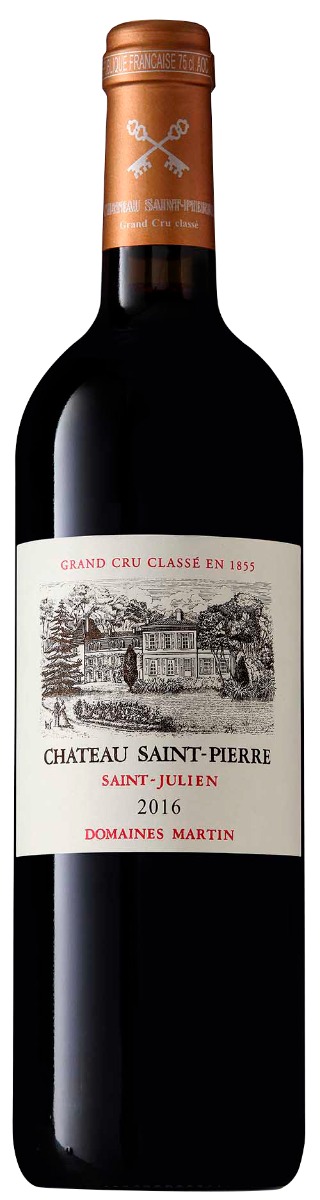 Chateau Saint-Pierre Saint-Julien 4. Cru Classé 2016 i trækasse wine bottle
