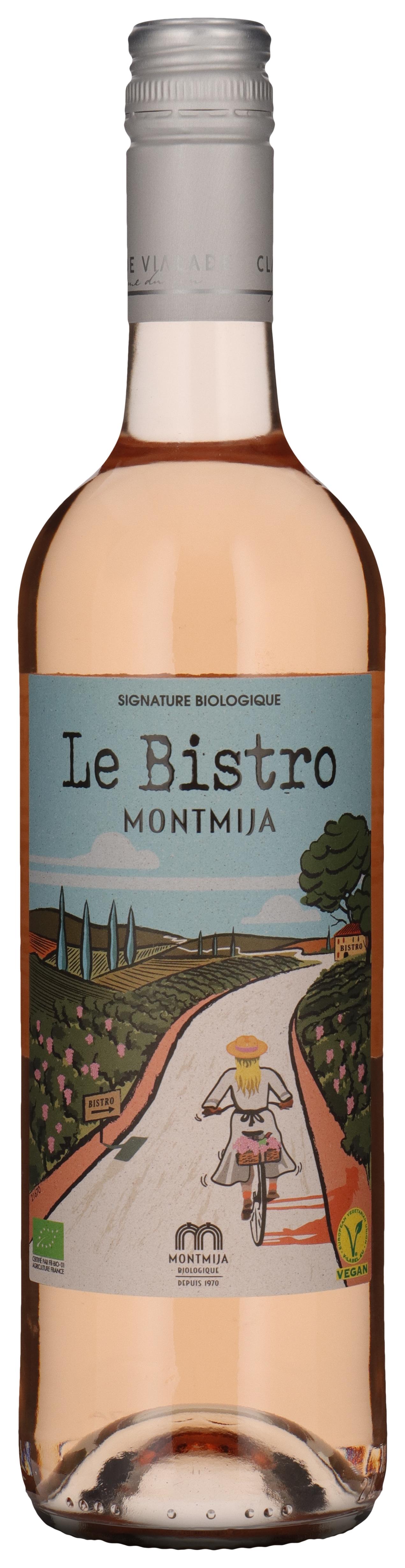 Le Bistro de Montmija Rose wine bottle