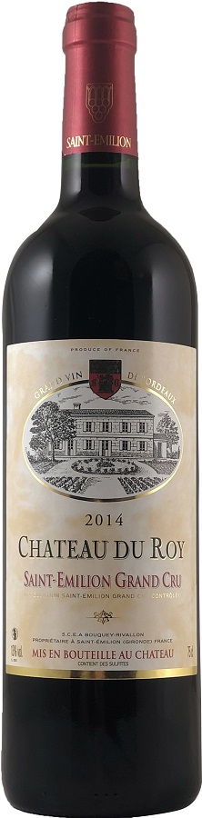 Château du Roy St-Émilion Grand Cru 2014 wine bottle