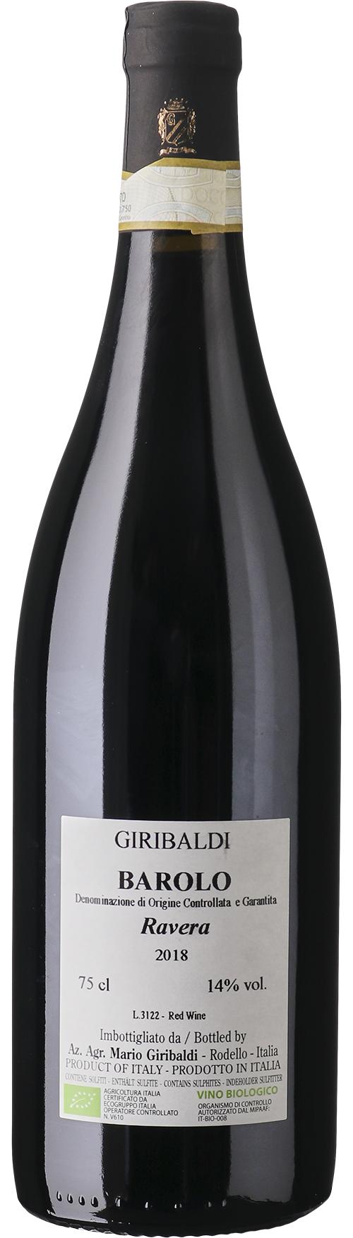 Azienda Agricola Mario Giribaldi Barolo DOCG Ravera økologisk wine bottle