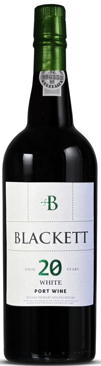 Blackett 20 års white port wine bottle