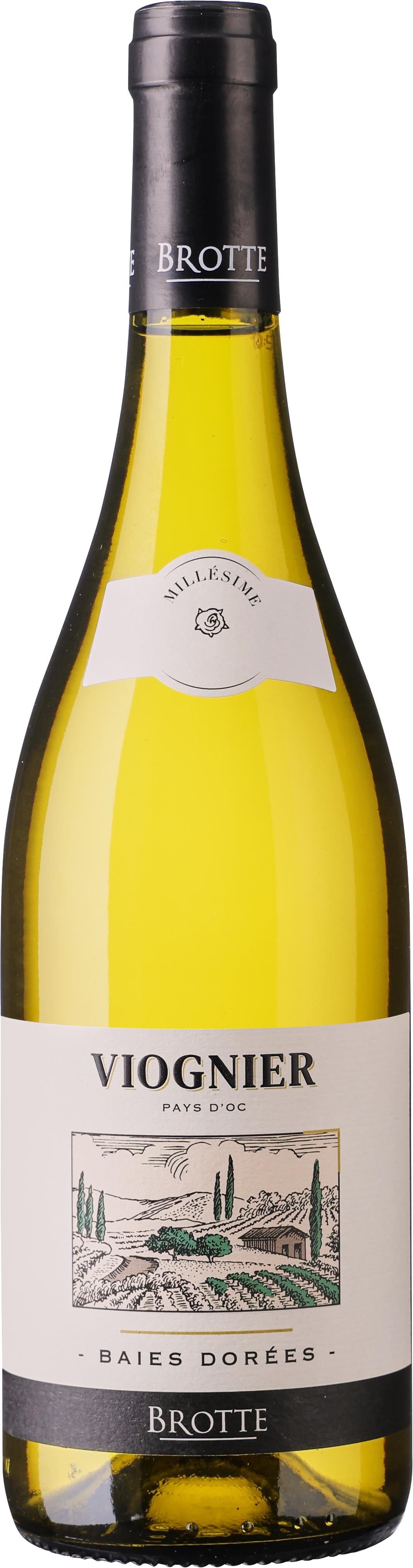 Brotte Viognier Baies Dorées Blanc wine bottle