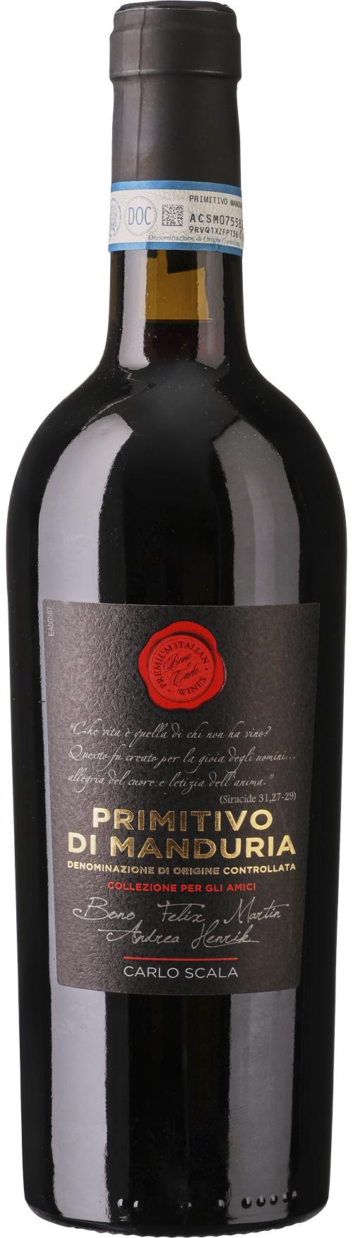 Carlo Scala Primitivo di Manduria wine bottle
