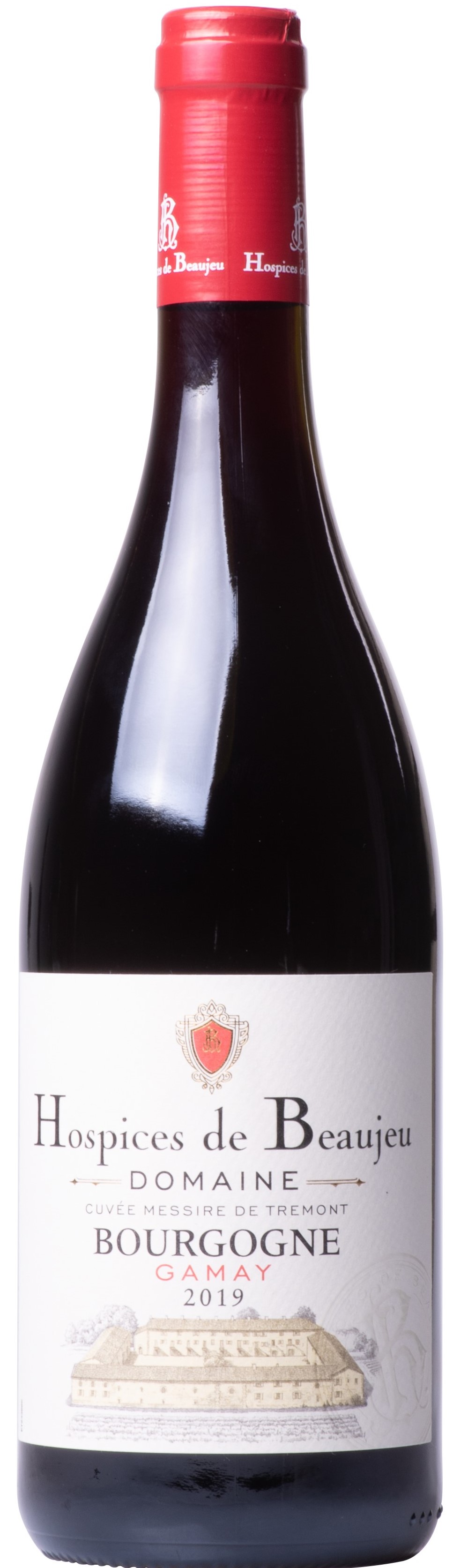 Domaine Hospice de Beaujeu Bourgogne Gamay Cuvée Messire de Tremont 2019 wine bottle