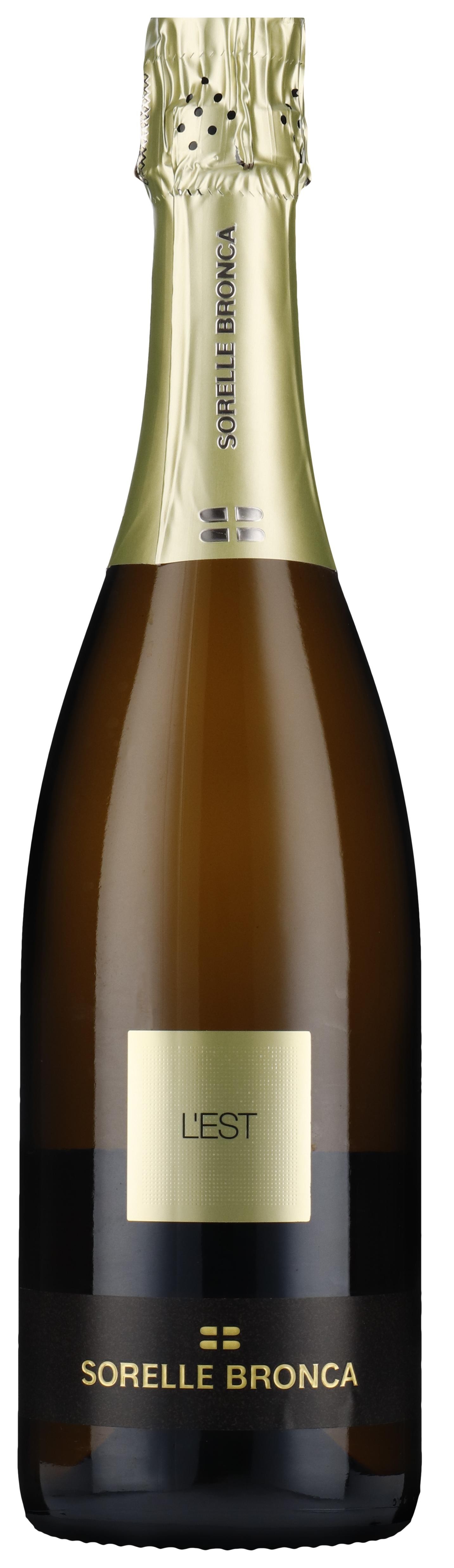Prosecco di Valdobbiadene L'Est Brut wine bottle