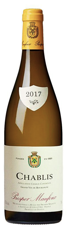 Prosper Maufoux Chablis 2017 wine bottle